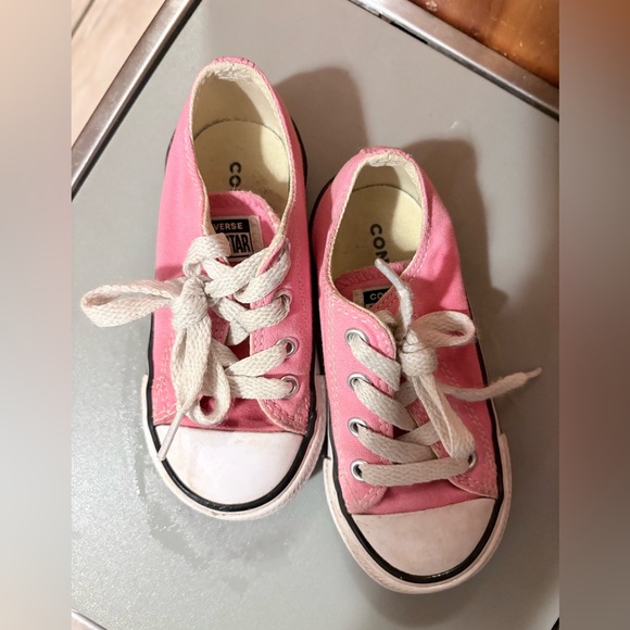 Converse Other - Converse Lace-up Kids Pink Sneakers
